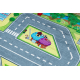 BAMBINO 9028 washing carpet City, streets for children anti-slip - green / grey 