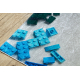 BAMBINO 38480 Waschteppich Baukasten für Kinder Anti-Rutsch - grau / gelb