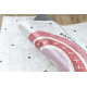 BAMBINO 47810 Waschteppich Regenbogen, Punkte für Kinder Anti-Rutsch - weiß / rosa