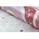 Alfombra lavable BAMBINO 47810 Arcoiris, puntos para niños antideslizante - blanco / rosado