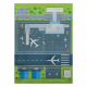 Tapis lavable BAMBINO 46990 Aéroport, avions pour les enfants antidérapant - vert / gris