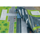 Tapis lavable BAMBINO 46990 Aéroport, avions pour les enfants antidérapant - vert / gris