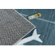 BAMBINO 46990 washing carpet Airport, airplanes for children anti-slip - green / grey 