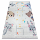 BAMBINO 43092 washing carpet Animals, hopscotch for children anti-slip - grey / yellow