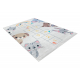 BAMBINO 43092 washing carpet Animals, hopscotch for children anti-slip - grey / yellow