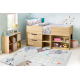 BAMBINO 43092 mosható szőnyeg Állatok, komló gyerekeknek csúszásgátló - szürke / sárga