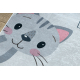 BAMBINO 43092 washing carpet Animals, hopscotch for children anti-slip - grey / yellow