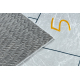 BAMBINO 43092 washing carpet Animals, hopscotch for children anti-slip - grey / yellow