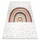 BAMBINO 46960 washing carpet Rainbow, dots for children anti-slip - white / brown