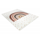 Tapis lavable BAMBINO 46960 Arc-en-ciel, points pour les enfants antidérapant - blanc / marron
