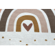 BAMBINO 46960 washing carpet Rainbow, dots for children anti-slip - white / brown
