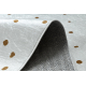 BAMBINO 46960 washing carpet Rainbow, dots for children anti-slip - white / brown
