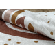 BAMBINO 46960 umývací koberec Dúha, bodky pre deti protišmykový - biely / hnedá