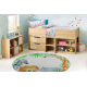 BAMBINO 54090 round washing carpet Animals, Africa for children anti-slip - white / green