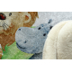 Tapis lavable BAMBINO 54090 cercle Animaux, Afrique pour les enfants antidérapant - blanc / vert