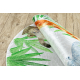 BAMBINO 54090 round washing carpet Animals, Africa for children anti-slip - white / green