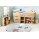 BAMBINO 48130 umývací kulatý koberec Hviezdy pre deti protišmykový - béžová / šedá