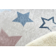 BAMBINO 48130 rund Waschteppich Sterne für Kinder Anti-Rutsch - beige / grau 