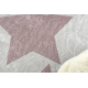 BAMBINO 48130 rund Waschteppich Sterne für Kinder Anti-Rutsch - beige / grau 