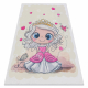 BAMBINO 43020 Waschteppich Prinzessin, Sterne für Kinder Anti-Rutsch - creme / rosa