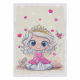BAMBINO 43020 Waschteppich Prinzessin, Sterne für Kinder Anti-Rutsch - creme / rosa