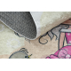 BAMBINO 43020 washing carpet Princess, stars for children anti-slip - cream / pink