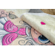 BAMBINO 43020 Waschteppich Prinzessin, Sterne für Kinder Anti-Rutsch - creme / rosa