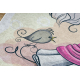 BAMBINO 43020 Waschteppich Prinzessin, Sterne für Kinder Anti-Rutsch - creme / rosa