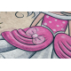 BAMBINO 43020 Waschteppich Prinzessin, Sterne für Kinder Anti-Rutsch - creme / rosa