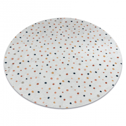 BAMBINO 47890 redondo Pontos para crianças antiderrapante - branco / castanho