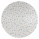 BAMBINO 47890 round washing carpet Dots for children anti-slip - white / brown