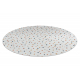 BAMBINO 47890 round washing carpet Dots for children anti-slip - white / brown