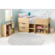 BAMBINO 47890 umývací kulatý koberec Bodky pre deti protišmykový - biely / hnedá