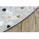 BAMBINO 47890 round washing carpet Dots for children anti-slip - white / brown