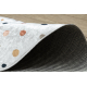 BAMBINO 47890 umývací kulatý koberec Bodky pre deti protišmykový - biely / hnedá