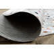 BAMBINO 47890 umývací kulatý koberec Bodky pre deti protišmykový - biely / hnedá