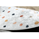 BAMBINO 47890 round washing carpet Dots for children anti-slip - white / brown