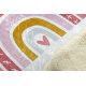 Alfombra lavable BAMBINO 47810 círculo Arcoiris, puntos para niños antideslizante - blanco / rosado