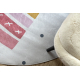 BAMBINO 47810 redondo arco-íris, pontos para crianças antiderrapante - branco / rosa