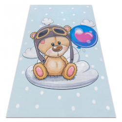BAMBINO 43030 Tapete Ursinho de peluche, o piloto para crianças antiderrapante - azul / castanho