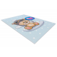 BAMBINO 43030 washing carpet Teddy bear, pilot for children anti-slip - blue / brown 