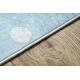 Tapis lavable BAMBINO 43030 Ours en peluche, le pilote pour les enfants antidérapant - bleu / marron