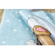 BAMBINO 43030 washing carpet Teddy bear, pilot for children anti-slip - blue / brown 