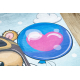Tapis lavable BAMBINO 43030 Ours en peluche, le pilote pour les enfants antidérapant - bleu / marron