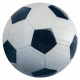 BAMBINO 38540 umývací okrúhly koberec - Futbal pre deti protišmykový - čierna / bílá