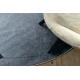 BAMBINO 38540 circle washing carpet Football for children anti-slip - black / white