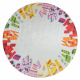 BAMBINO 38480 rund Waschteppich Baukasten für Kinder Anti-Rutsch - grau / gelb