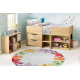 BAMBINO 38480 round washing carpet Construction kit for children anti-slip - grey / yellow