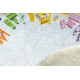 BAMBINO 38480 round washing carpet Construction kit for children anti-slip - grey / yellow