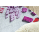 BAMBINO 38480 umývací kulatý koberec Stavebnica pre deti protišmykový - sivá / žltá 